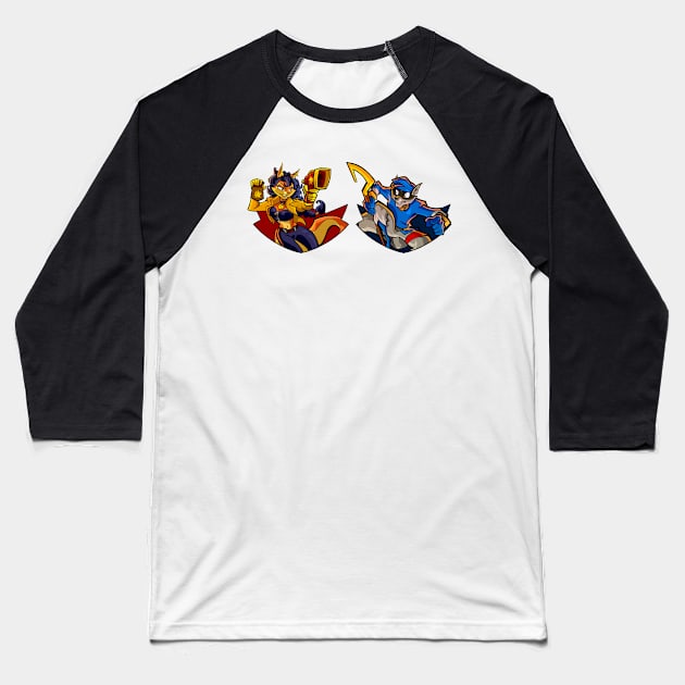 Sly and Carmelita Baseball T-Shirt by Nicole Nichols